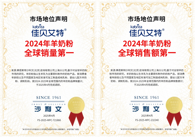 销量稳居全球第一！“领头羊”佳贝艾特持续领跑羊奶粉行业